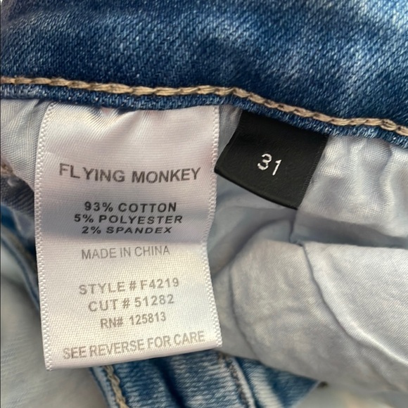 Flying Monkey Sky Blue Ripped Skinny Jeans - Picture 15 of 15